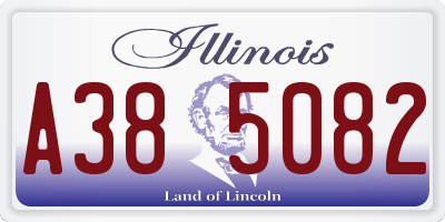 IL license plate A385082