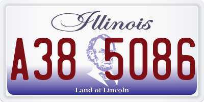 IL license plate A385086