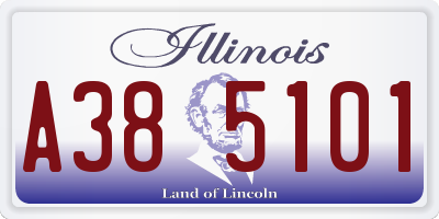 IL license plate A385101