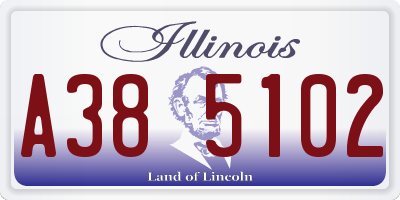 IL license plate A385102