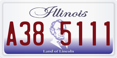 IL license plate A385111