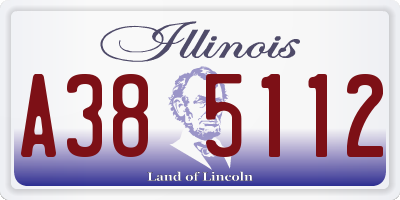 IL license plate A385112