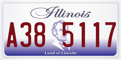 IL license plate A385117