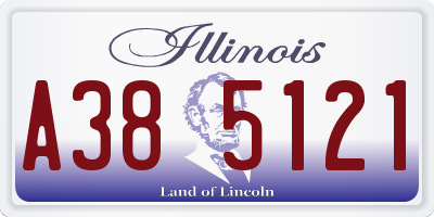 IL license plate A385121