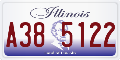 IL license plate A385122