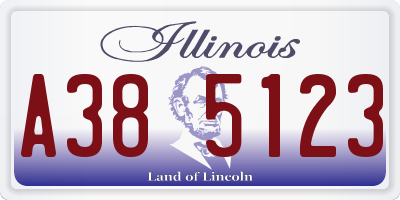 IL license plate A385123