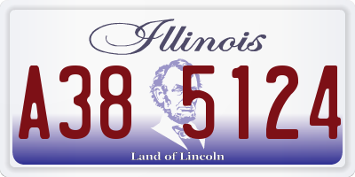 IL license plate A385124