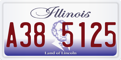 IL license plate A385125