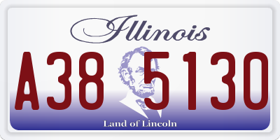 IL license plate A385130