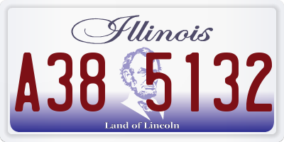 IL license plate A385132