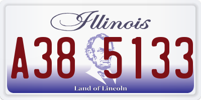IL license plate A385133