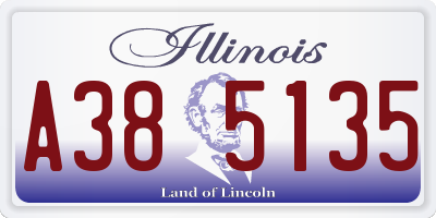 IL license plate A385135