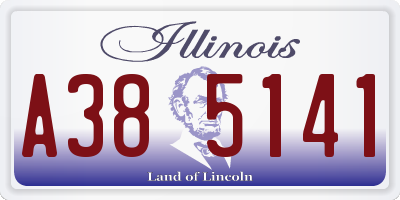 IL license plate A385141