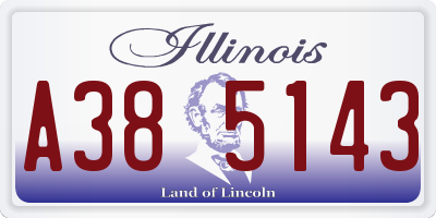 IL license plate A385143