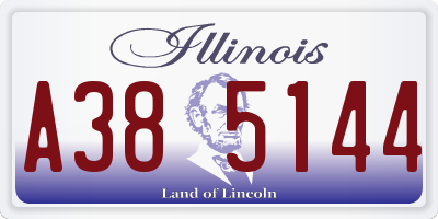 IL license plate A385144