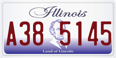 IL license plate A385145