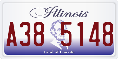 IL license plate A385148