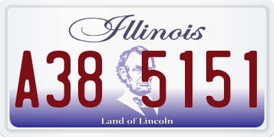 IL license plate A385151