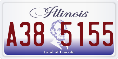 IL license plate A385155