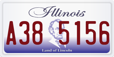 IL license plate A385156