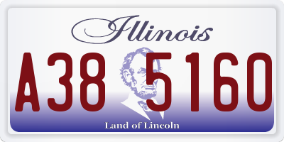 IL license plate A385160