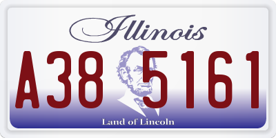 IL license plate A385161
