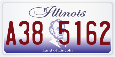 IL license plate A385162