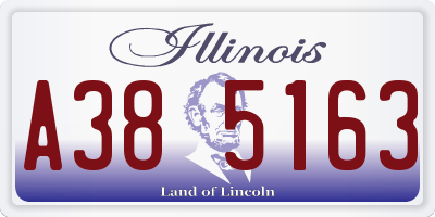 IL license plate A385163
