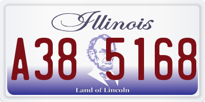 IL license plate A385168