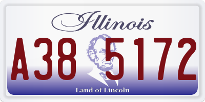 IL license plate A385172