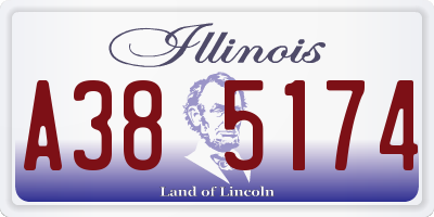 IL license plate A385174