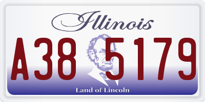 IL license plate A385179