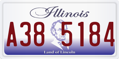 IL license plate A385184