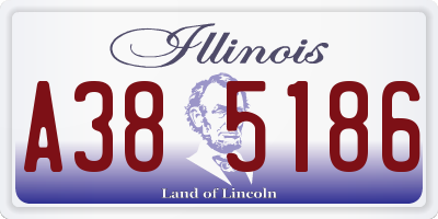 IL license plate A385186