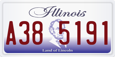 IL license plate A385191