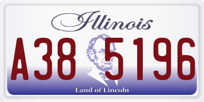 IL license plate A385196