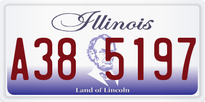 IL license plate A385197