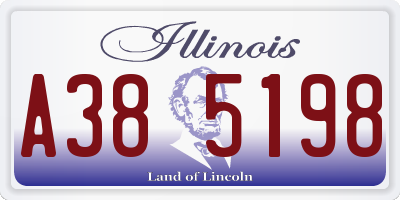 IL license plate A385198