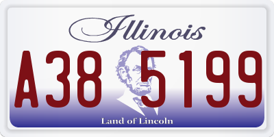 IL license plate A385199