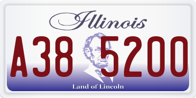 IL license plate A385200