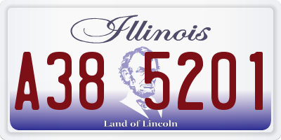 IL license plate A385201