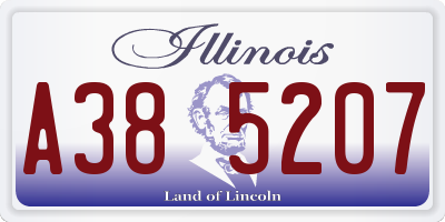 IL license plate A385207