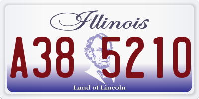 IL license plate A385210