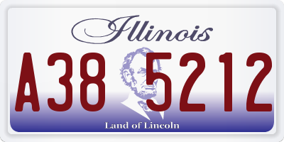 IL license plate A385212