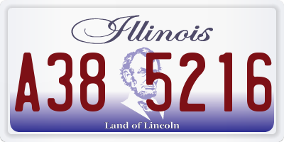 IL license plate A385216