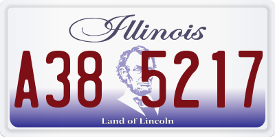 IL license plate A385217