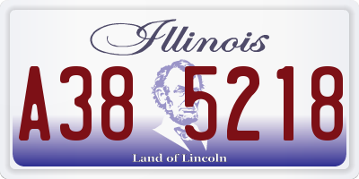 IL license plate A385218