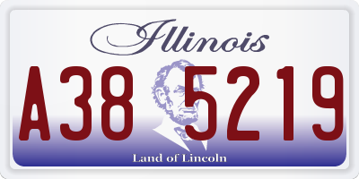 IL license plate A385219