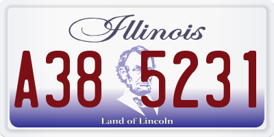 IL license plate A385231