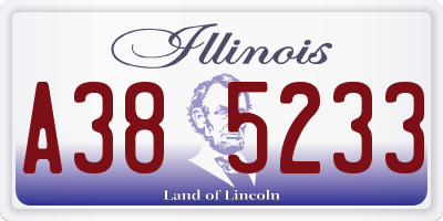 IL license plate A385233